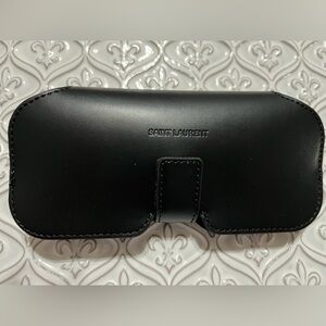 Saint Laurent Black Leather Eyewear Holder (Glasses not included)